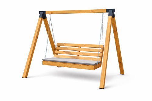 נדנדת עץ גושני לגינה דגם סנטוריני Sherwood