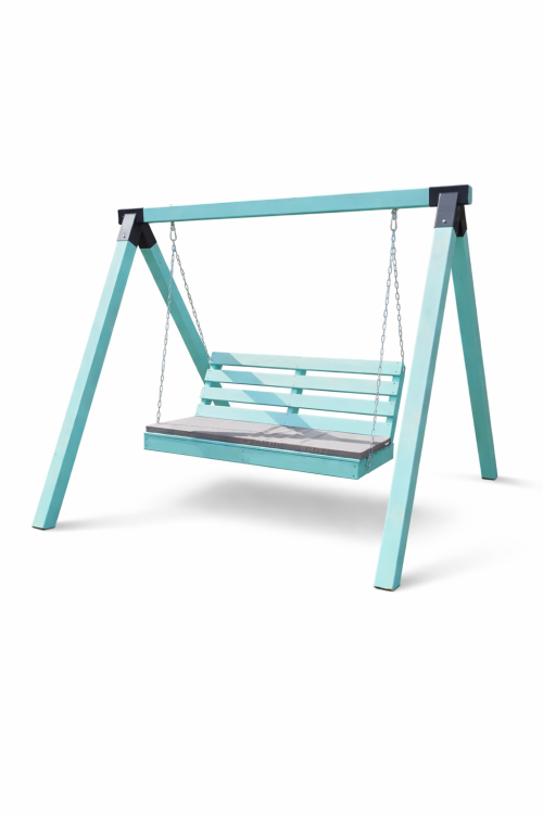 נדנדת עץ גושני לגינה דגם סנטוריני