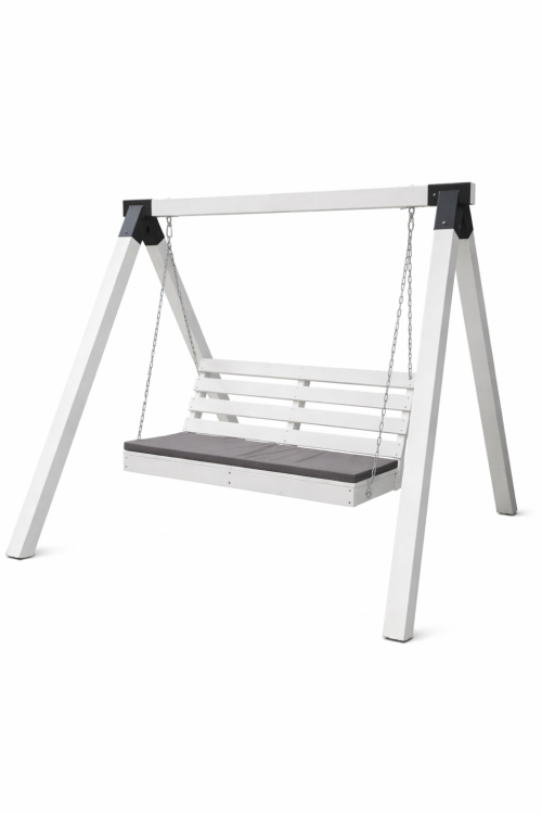 נדנדת עץ גושני לגינה דגם איביזה