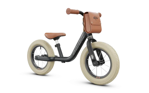 אופני איזון דגם MOOV 12 כולל צמיגי אויר של חברת BERG מהולנד בצבע Retro Black כולל תיק