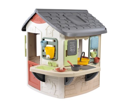 בית לילדים כולל מטבח בוץ דגם Mud Cooking House של חברת Smoby מצרפת