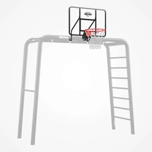 PlayBase באורך 2.4 מטר כולל סל כדורסל מונקי בר סולם טיפוס טרפז וזוג טבעות של חברת Berg מהולנד