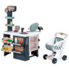 סופרמרקט לילדים Smoby Smarty Market עם קופה, מדפים, מקרר ועגלת קניות