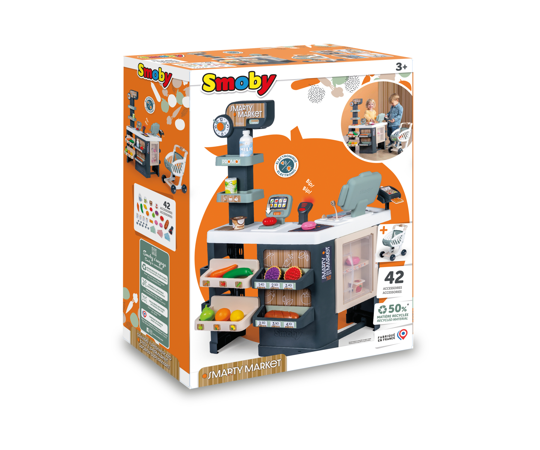 אריזת הסופרמרקט לילדים Smoby Smarty Market